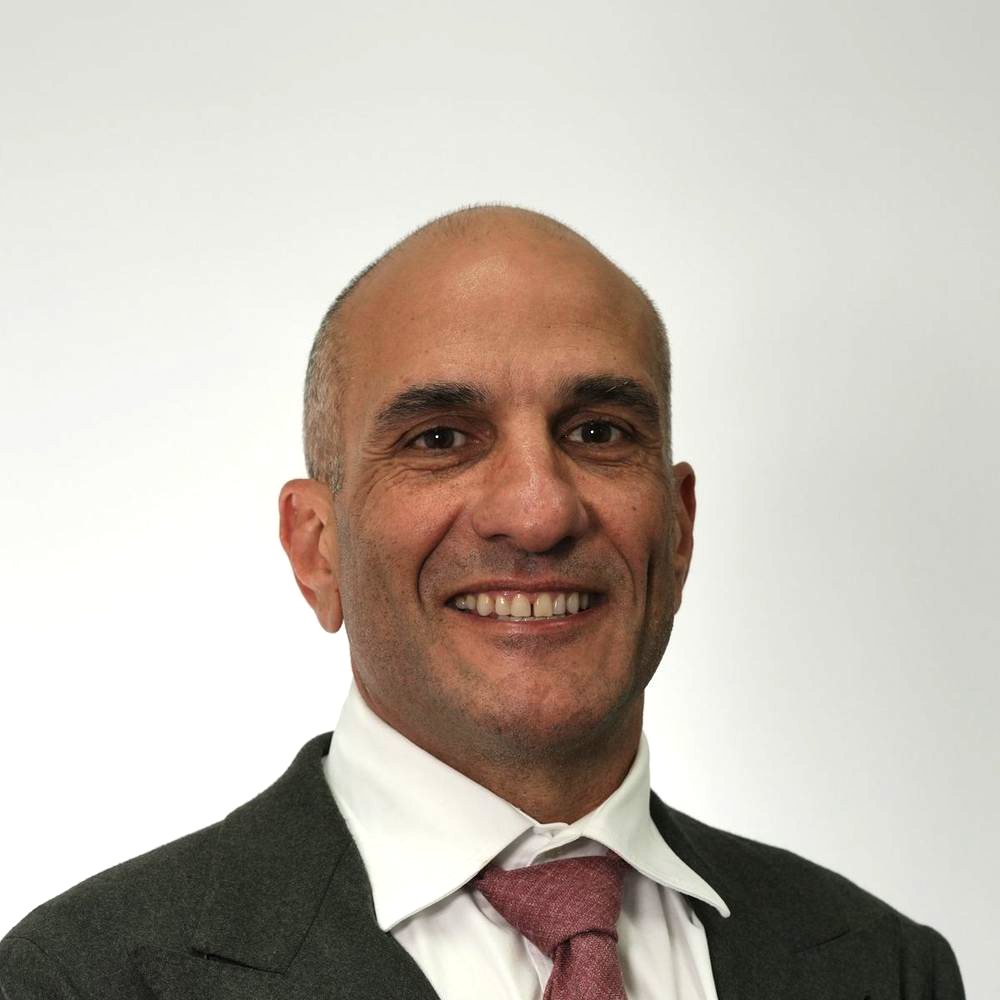 Law firm team headshot on grey