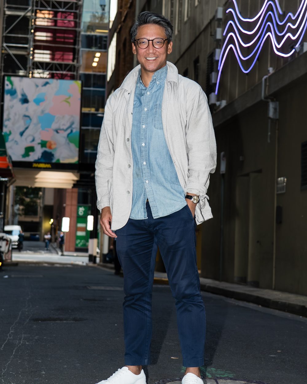 Evening laneway portrait